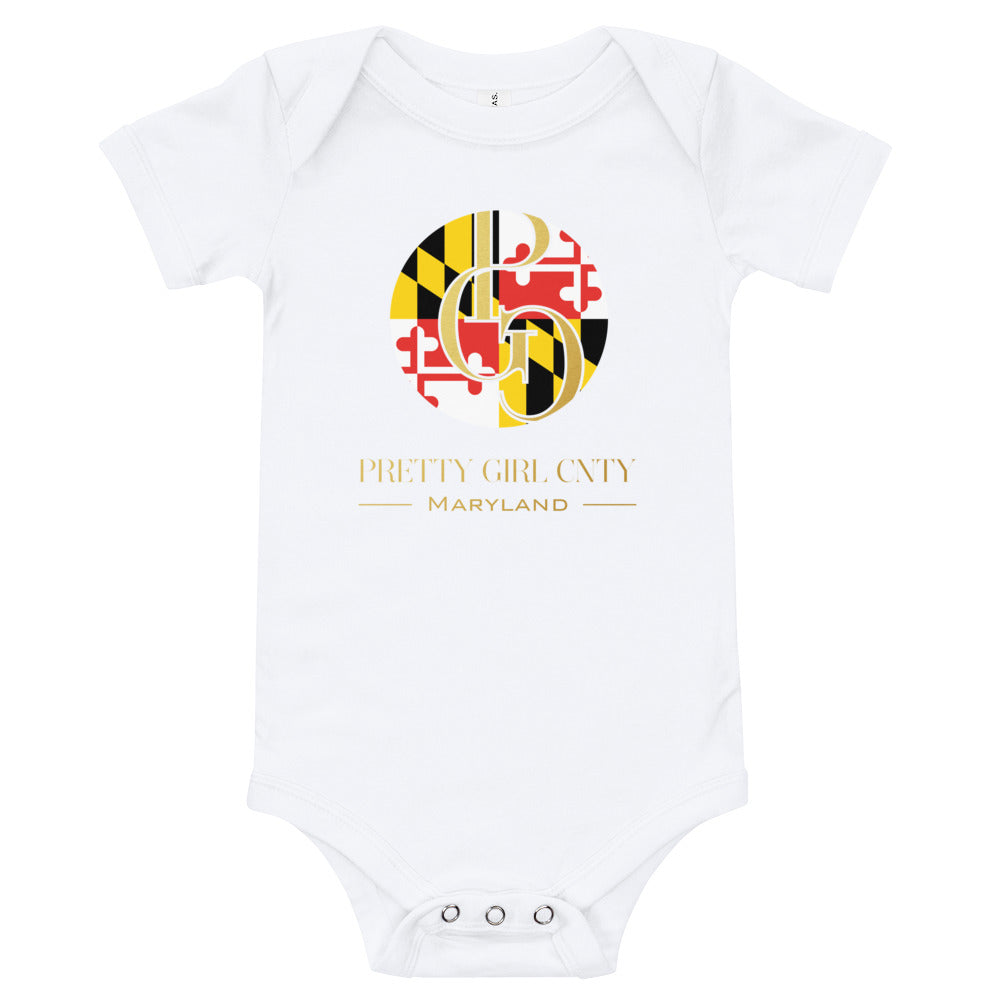 S/C Short sleeve baby bodysuit Maryland Gold