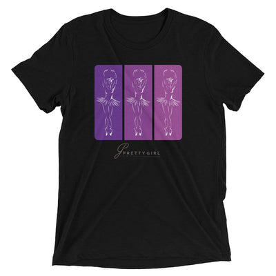 B/C Short-Sleeve Unisex Tri-Blend T-shirt 3 Ballerinas