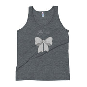 B/C Unisex Tri-Blend Tank Top Bow Light Grey