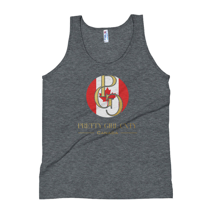 G/C Unisex Tri-Blend Tank Top Canada Gold