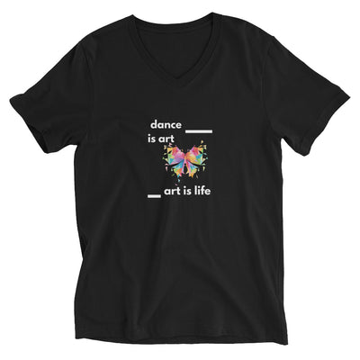 B/C Unisex Short Sleeve V-Neck T-Shirt Dance is Art