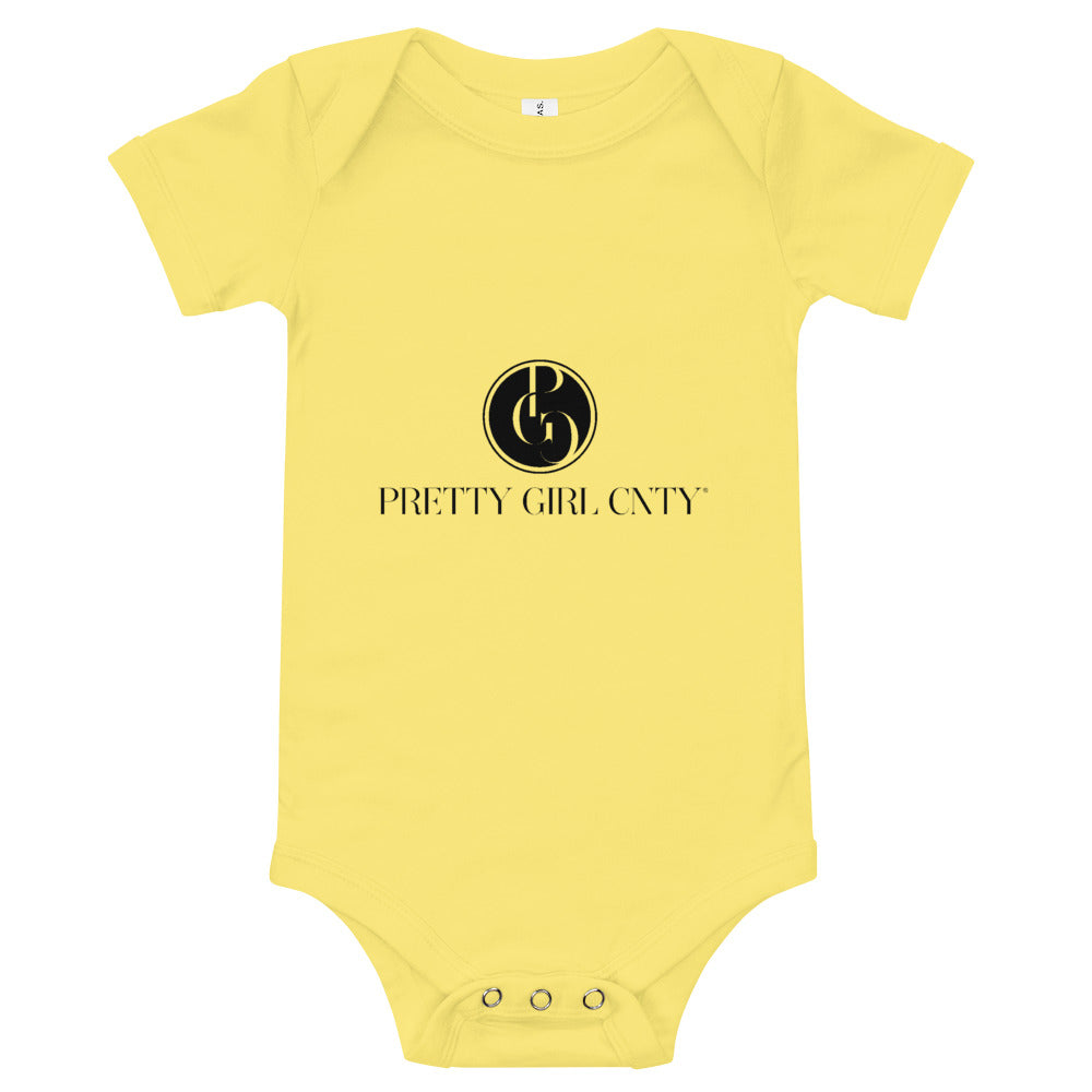 S/C Short sleeve baby bodysuits Signature Logo Black
