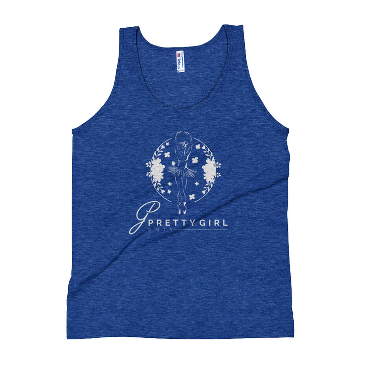 B/C Unisex Tri-Blend Tank Top Classic Ballerina White