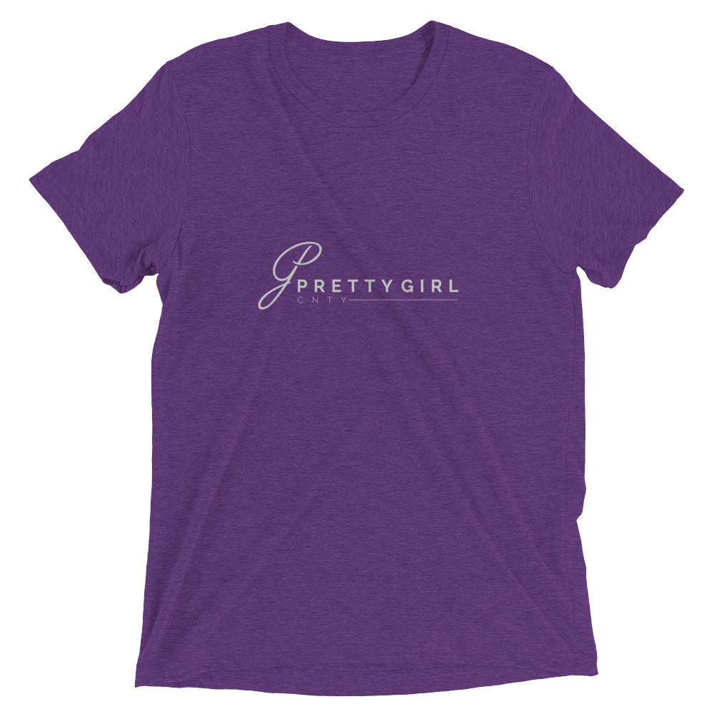 B/C Short-Sleeve Unisex Tri-Blend T-shirt Classic Ballerina Text White