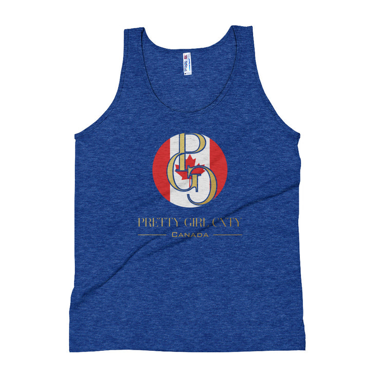 G/C Unisex Tri-Blend Tank Top Canada Gold