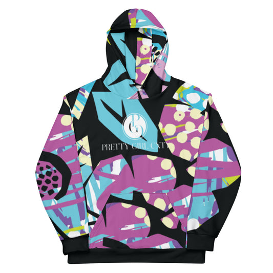 S/C Unisex Hoodie Purple Mix Signature Logo White