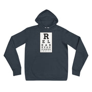 S/C Unisex Hoodie Eye Chart Black & White