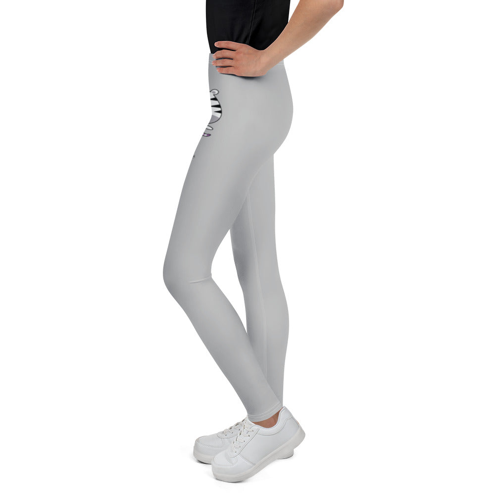 B/C Junior Light Grey Leggings Cartoon Zebra