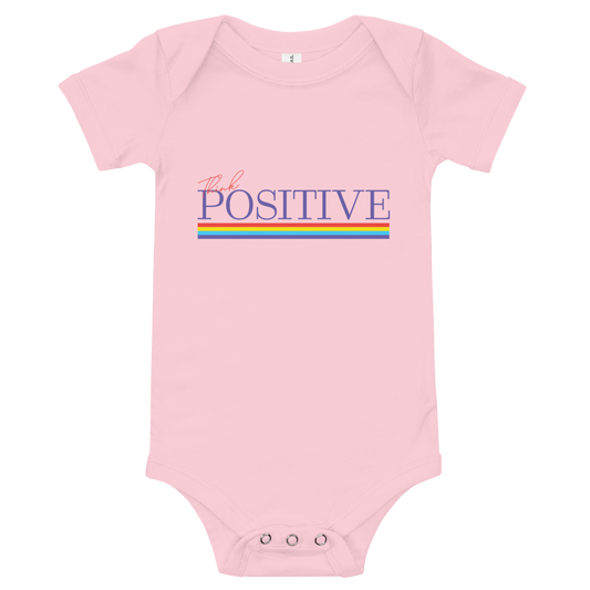 S/C Short sleeve baby bodysuit Think Positive