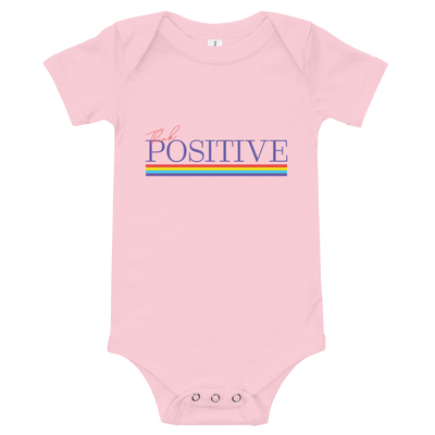 S/C Short sleeve baby bodysuit Think Positive