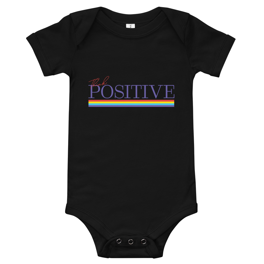 S/C Short sleeve baby bodysuit Think Positive