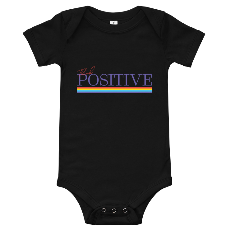 S/C Short sleeve baby bodysuit Think Positive