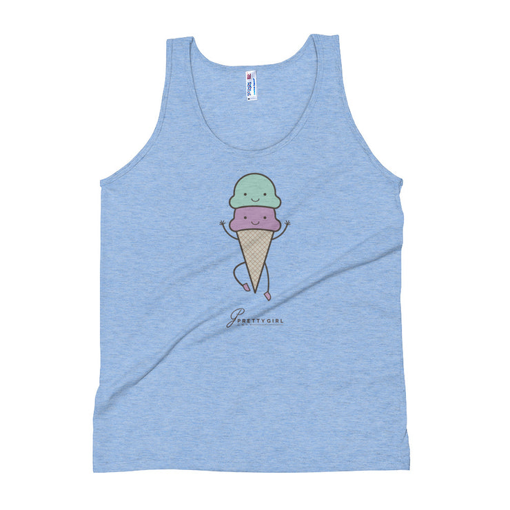 B/C Unisex Tri-Blend Tank Top Cartoon Ice Cream
