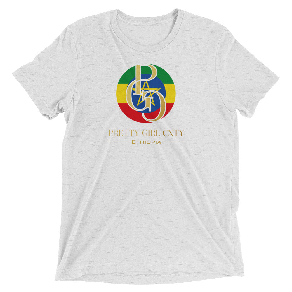 G/C Short-Sleeve Unisex Tri-Blend T-shirt Ethiopia Gold