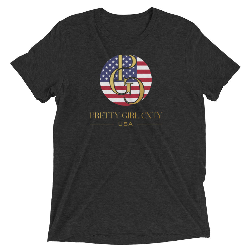 G/C Short-Sleeve Unisex Tri-Blend T-shirt USA Gold