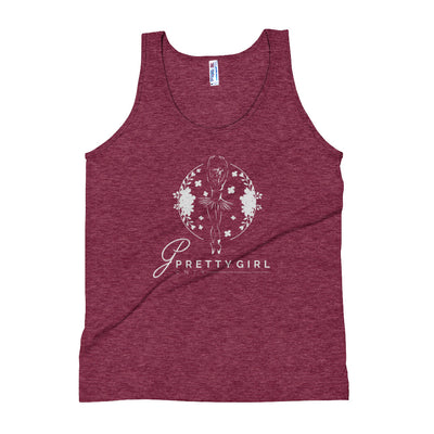 B/C Unisex Tri-Blend Tank Top Classic Ballerina White