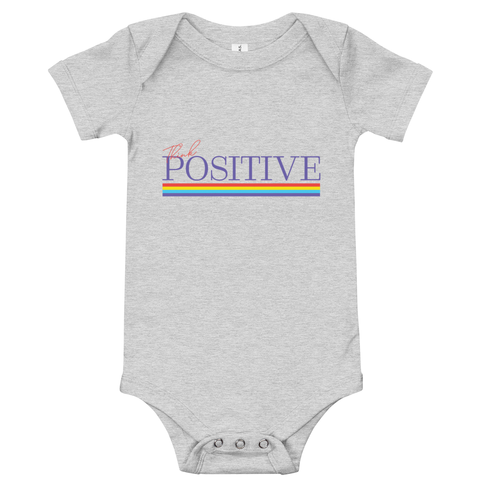 S/C Short sleeve baby bodysuit Think Positive