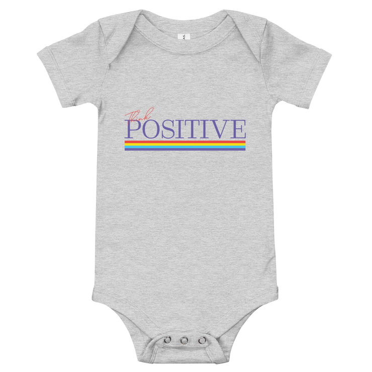 S/C Short sleeve baby bodysuit Think Positive