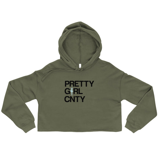 B/C Women’s Crop Hoodie Ballerina Text Black