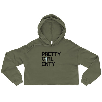 B/C Women’s Crop Hoodie Ballerina Text Black