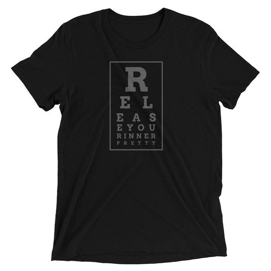 S/C Short-Sleeve Unisex Tri-Blend T-shirt Eye Chart Black & Grey