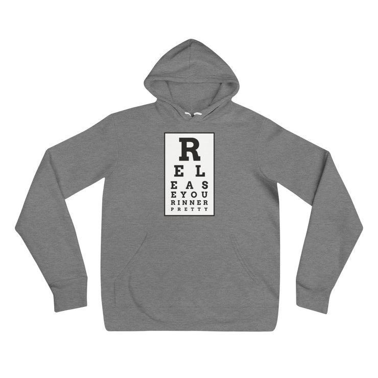 S/C Unisex Hoodie Eye Chart Black & White