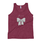 B/C Unisex Tri-Blend Tank Top Bow Light Grey