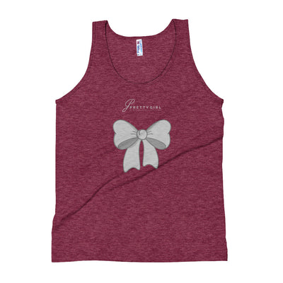B/C Unisex Tri-Blend Tank Top Bow Light Grey
