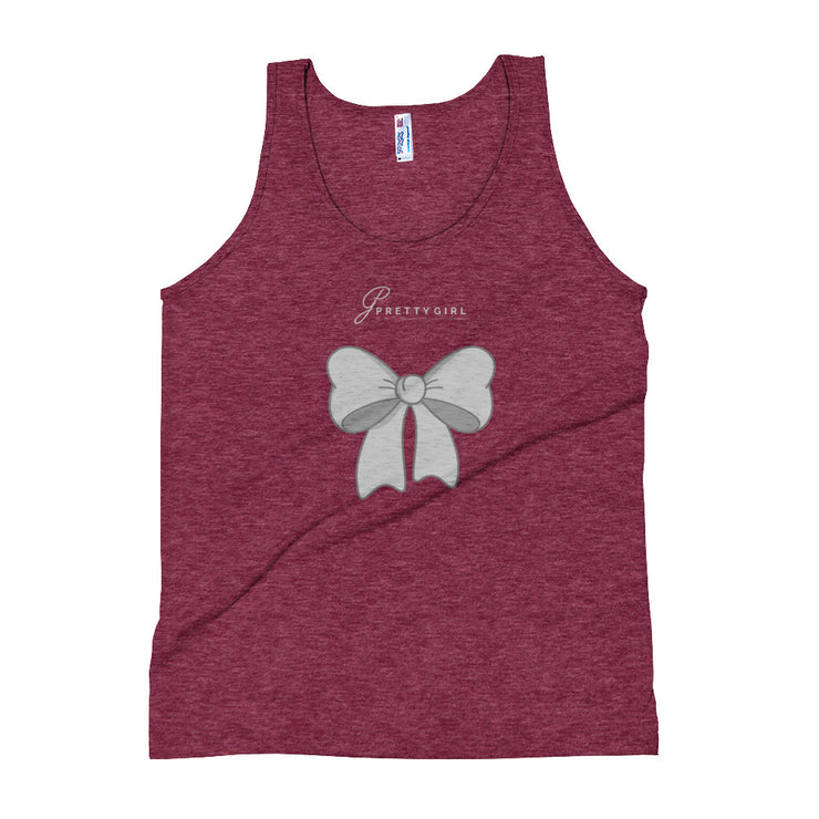 B/C Unisex Tri-Blend Tank Top Bow Light Grey