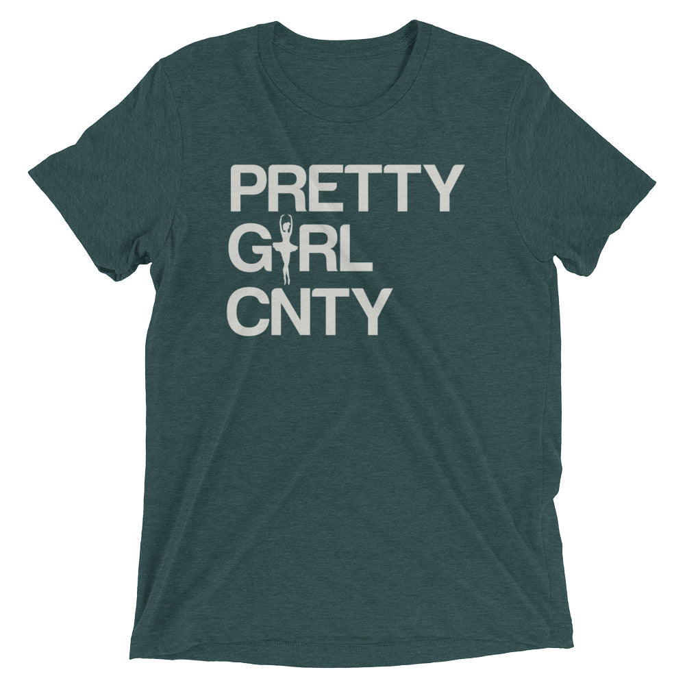 B/C Short-Sleeve Unisex Tri-Blend T-shirt Ballerina Text White