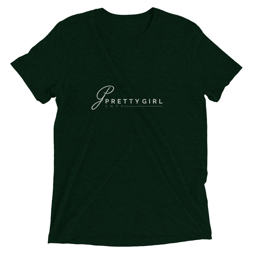 B/C Short-Sleeve Unisex Tri-Blend T-shirt Classic Ballerina Text White