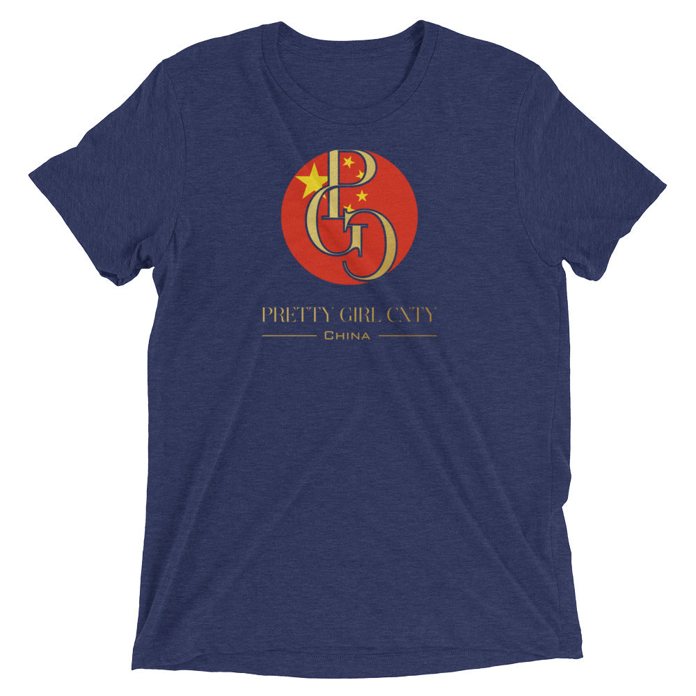 G/C Short-Sleeve Unisex Tri-Blend T-shirt China Gold