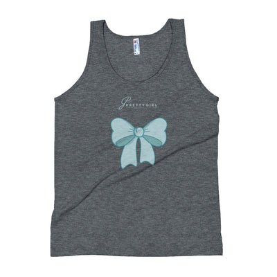 B/C Unisex Tri-Blend Tank Top Bow Light Blue