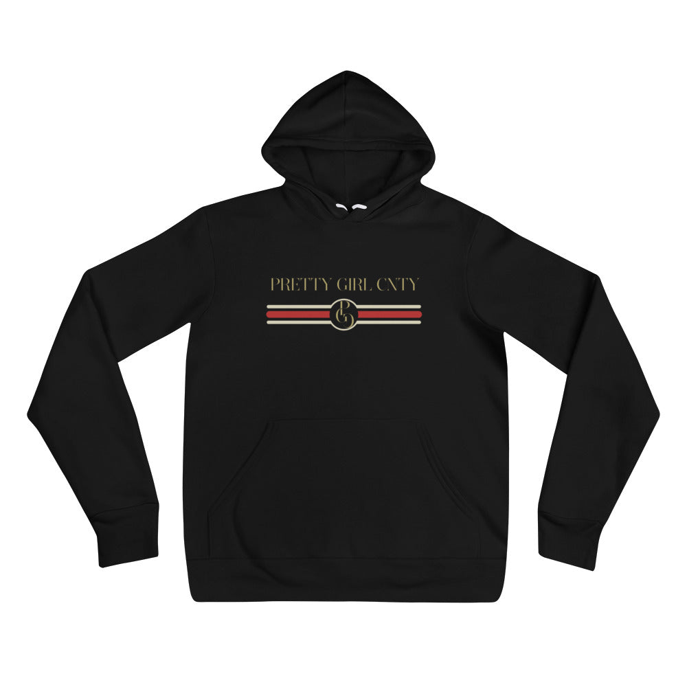 S/C Unisex Hoodie Stripes Red & White
