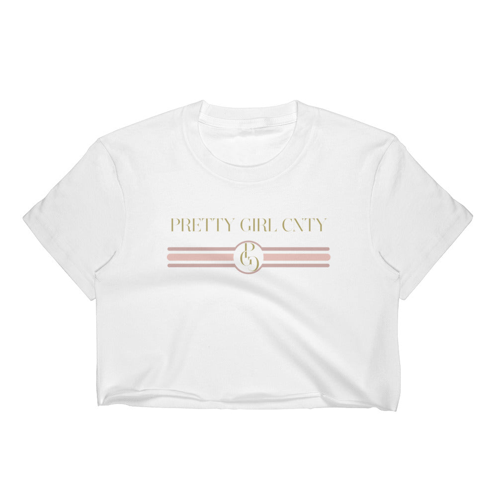 S/C Women’s Crop Tee Stripes Pink