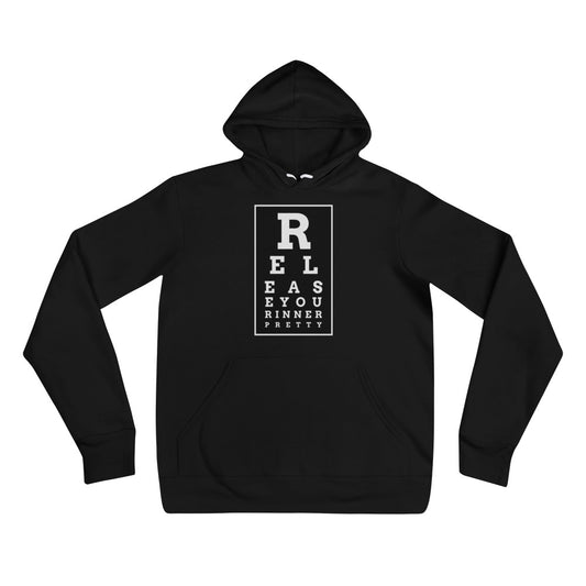 S/C Unisex Hoodie Eye Chart White & Black