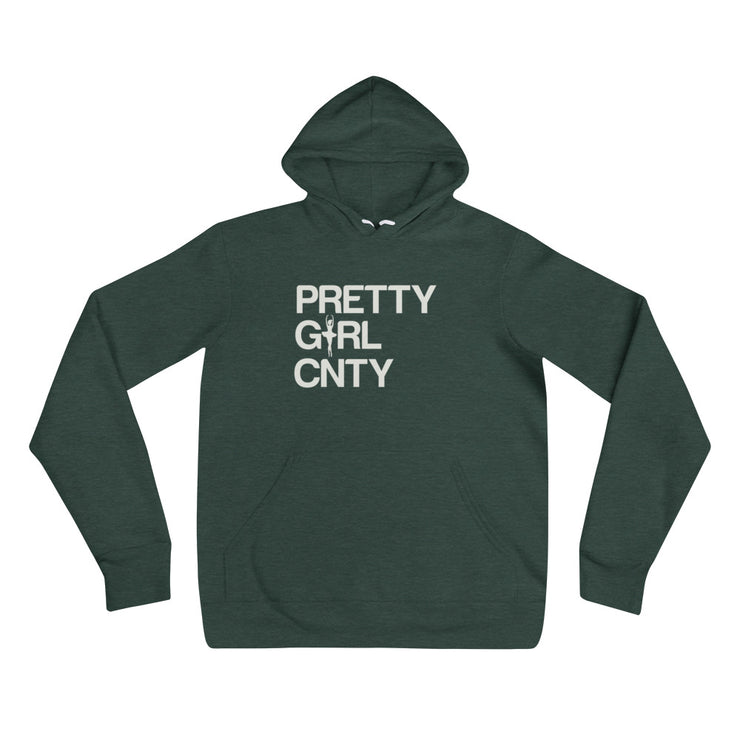 B/C Unisex Hoodie Ballerina Text White