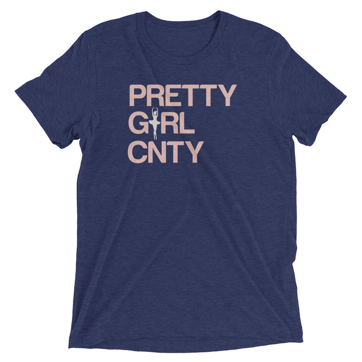 B/C Short-Sleeve Unisex Tri-Blend T-shirt Ballerina Text Pink