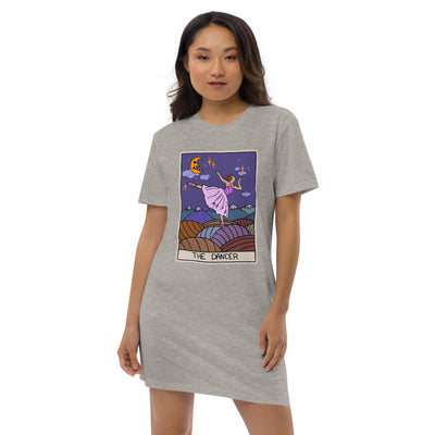 S/C Organic cotton t-shirt dress Dancer Tarot Card