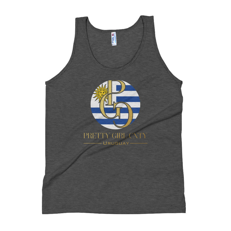 G/C Unisex Tri-Blend Tank Top Uruguay Gold