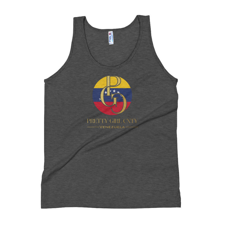G/C Unisex Tri-Blend Tank Top Venezuela Gold