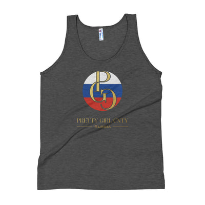 G/C Unisex Tri-Blend Tank Top Russia Gold