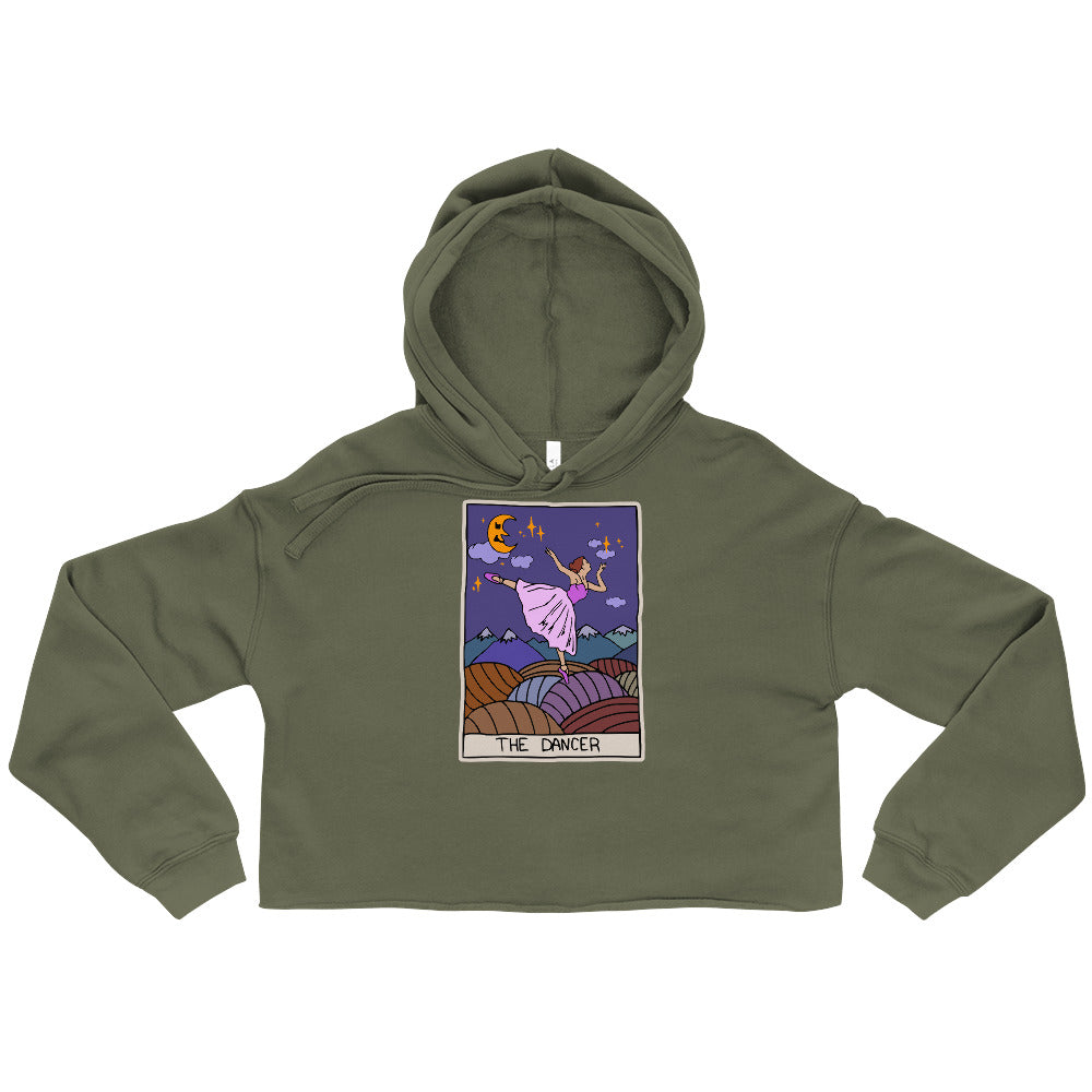 S/C Women's Crop Hoodie Dancer Tarot Card