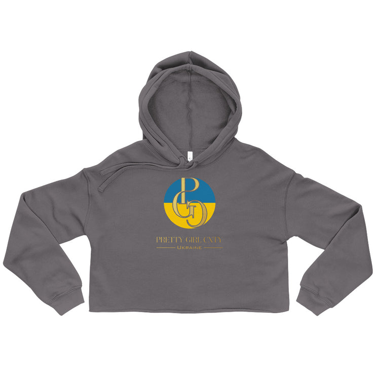 G/C Women's Crop Hoodie Ukraine Gold