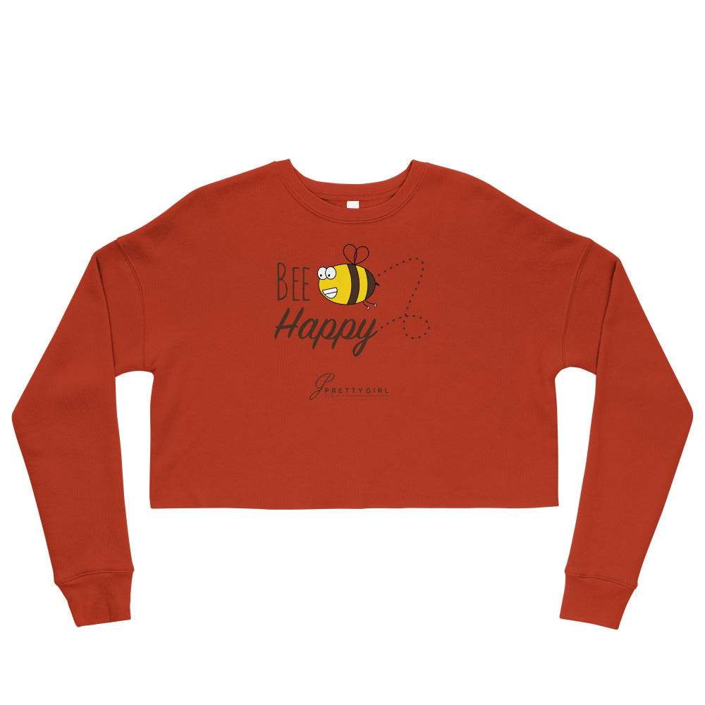 B/C Women’s Crop Sweatshirt Cartoon Bee