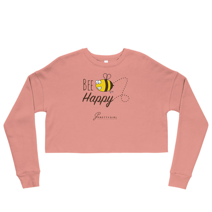 B/C Women’s Crop Sweatshirt Cartoon Bee