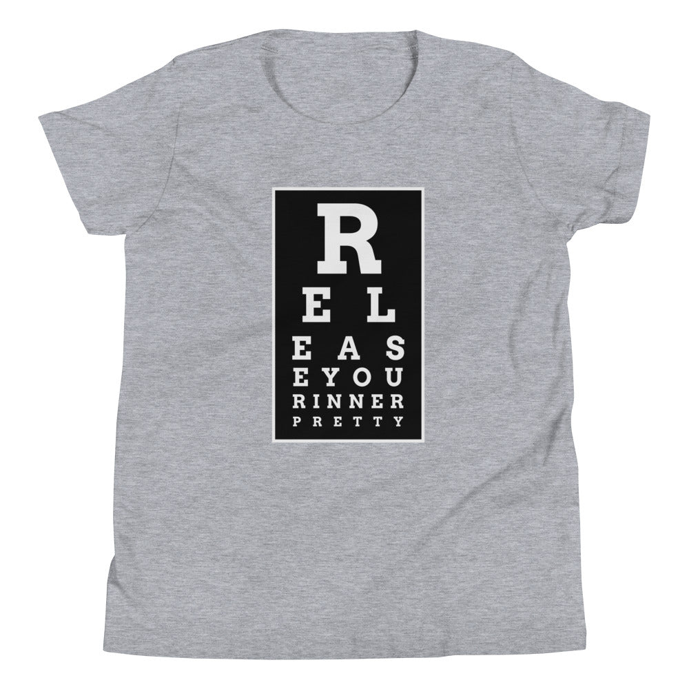 S/C Girl's T-Shirt Eye Chart White & Black