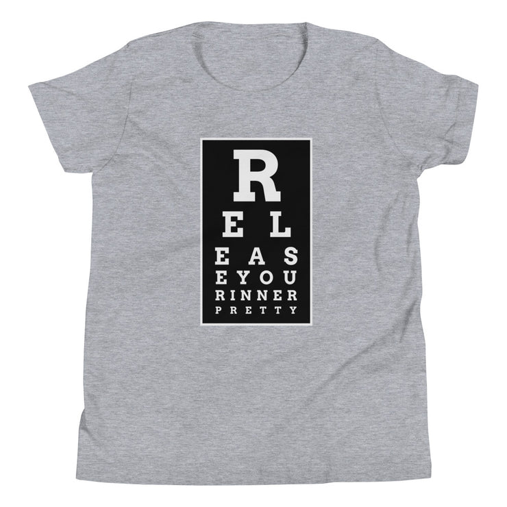 S/C Girl's T-Shirt Eye Chart White & Black