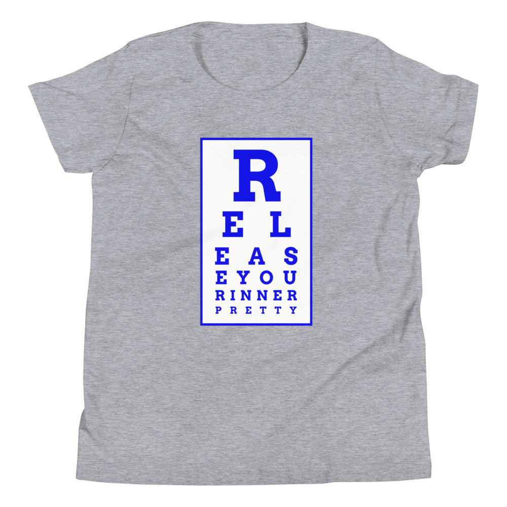 S/C Girl's T-Shirt Eye Chart White & Blue
