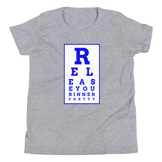 S/C Girl's T-Shirt Eye Chart White & Blue